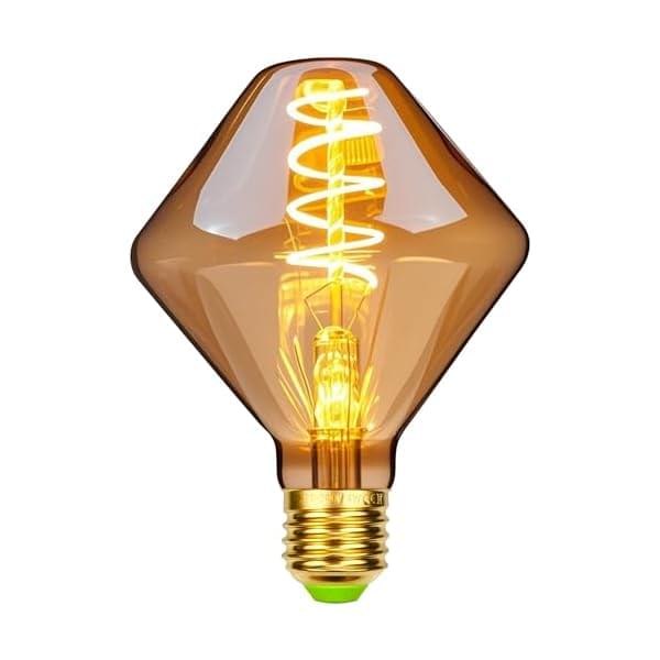 Vintage LED Bulbs 4W Dimmable Irregular Shaped 220/240V Edison Screw E27 Base Specialty Decorative Antique Light Bulb (φ95 mm Gyro)
